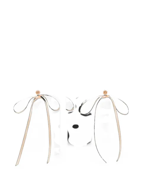 Simone Rocha crystal bow earrings Neutrals ERG3890903