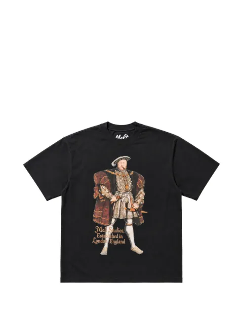Melt graphic-print cotton T-shirt Black MS5448