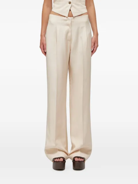 Blugirl pleated wide-leg trousers Neutrals RA6094T8823