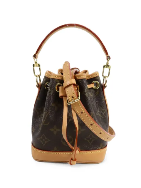 Louis Vuitton Pre-Owned Nano Noe Monogram bucket mini bag Brown M81266