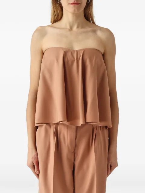 TWINSET strapless tiered top Neutrals 261TP2390