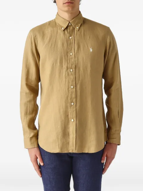 Polo Ralph Lauren custom-fit linen shirt Neutrals 710966294511