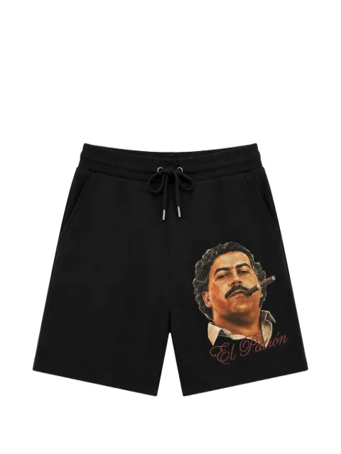 Melt graphic-print drawstring shorts Black MSRTSHO5032