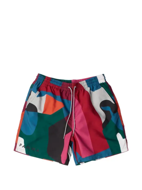 BY PARRA Ball To Face abstract-print swim shorts Green 55250