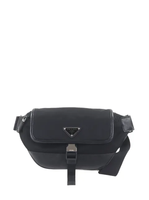 Prada Pre-Owned 2013-2026 Saffiano Trimmed Tessuto belt bag Black MZ4UYFYAGC6M6MMH