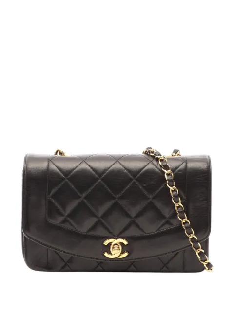 CHANEL Pre-Owned 1996-1997 Small Lambskin Diana Flap crossbody bag Black 2KO9YMSYZ69STYPZ