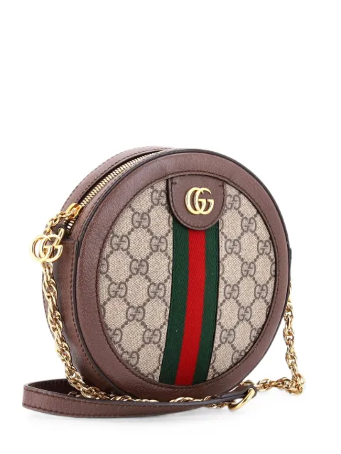 Gucci Pre-Owned Ophidia Round Shoulder Bag GG Coated Canvas Mini crossbody bag Brown UY7NKP08B4WZ65TH