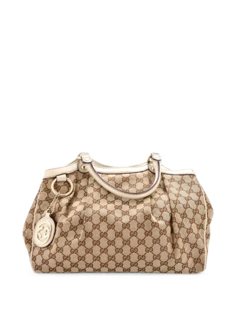 Gucci Pre-Owned Sukey GG Canvas with Leather Medium tote bag Brown 0LF3J5VKRQX8LQ3S