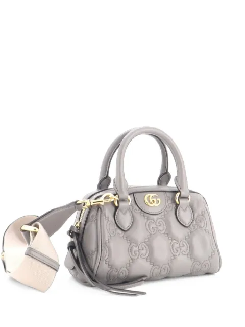 Gucci Pre-Owned Ophidia Convertible Boston Top Handle Bag GG Matelasse Leather Mini crossbody bag Grey 7PJB6SPA85IULS75