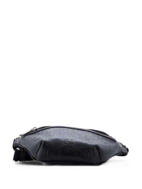 Gucci Pre-Owned GG Embossed Perforated Leather Small belt bag Black A4WTKUK469K8BC40