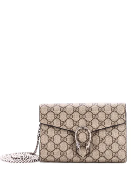 Gucci Pre-Owned Dionysus Chain Wallet GG Coated Canvas Small crossbody bag Brown 9QDBD409964MOR67