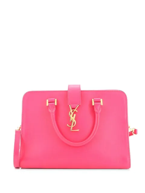 Saint Laurent Pre-Owned Monogram Cabas Leather Small satchel Pink 1AGIL89YQB9PXHW1