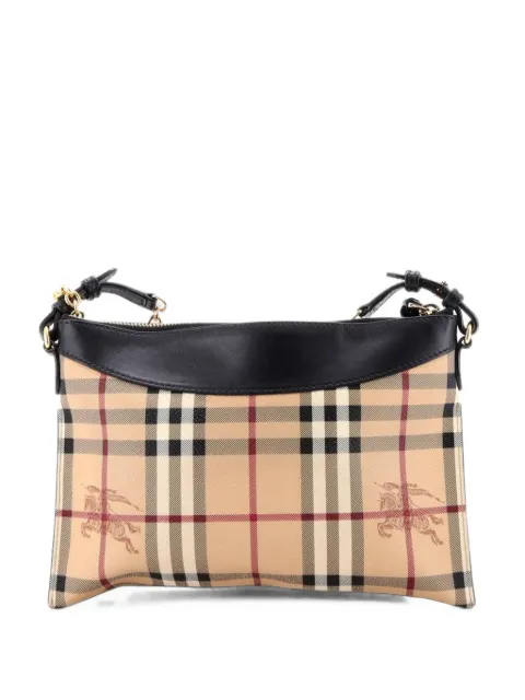 Burberry Pre-Owned Peyton Haymarket Coated Canvas crossbody bag Brown 1NK1Q307PGOFL1NG