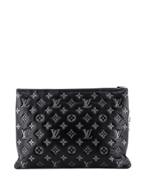 Louis Vuitton Pre-Owned Coussin Bag Denim Printed Monogram Embossed Lambskin MM crossbody bag Black 1HDEUJU3OKOGCXGE