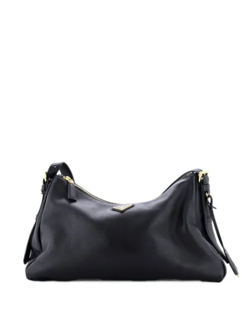 Prada Pre-Owned Aimee Shoulder Bag Leather Medium hobo bag Black 2BP07WDROGZ8EM8L