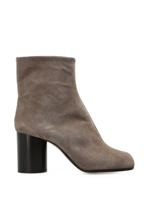Maison Margiela Suede heeled ankle boots with ‘Tabi’ cut-out Neutrals S58WU0260P7854