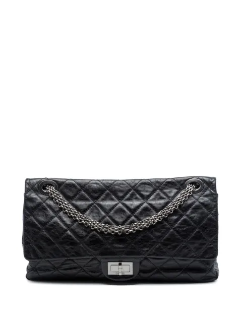 CHANEL Pre-Owned 2008-2009 Quilted Aged Calfskin Reissue 2.55 Double Flap 227 shoulder bag Black N6OAN48X6WQHEFBH
