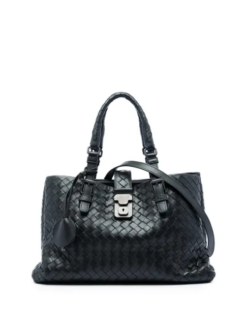 Bottega Veneta Pre-Owned 2012-2026 Small Nappa Intrecciato Roma satchel Black MY12O23NXOSVSHNP