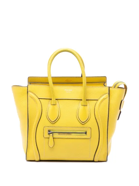 Celine Pre-Owned 2013 Micro Drummed Calfskin Luggage tote bag Yellow J4UGAJPWMHA6E1L4