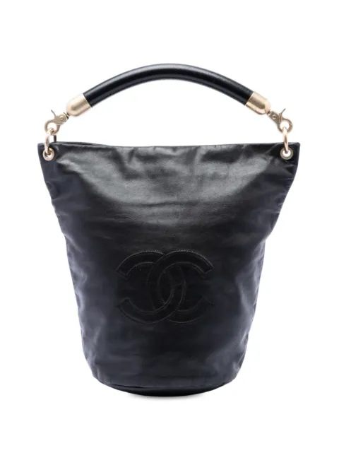CHANEL Pre-Owned 2003-2004 CC Lambskin bucket bag Black DB68O5M8YGZW2M8Q