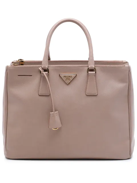 Prada Pre-Owned 2010-2026 Large Saffiano Lux Galleria Double Zip tote bag Brown AZT7TEB0K3OCE0KA