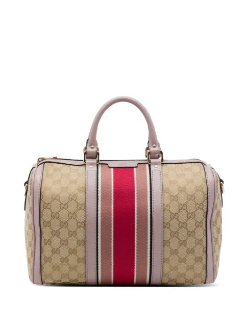 Gucci Pre-Owned 2016-2026 Medium GG Canvas Web Joy Boston Bag satchel Neutrals DYTFGSOGQDD7S41V