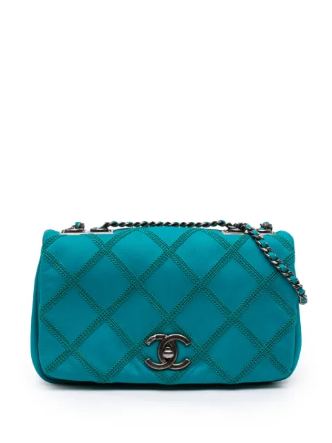 CHANEL Pre-Owned 2012-2013 CC Iridescent Calfskin Diamond Stitch Flap shoulder bag Blue XI77ORZLQEU9AYJV