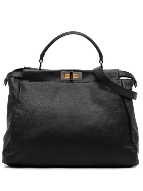 Fendi Pre-Owned 2000-2010 Large Goatskin Peekaboo Iconic satchel Black VCCUGVTQIJ70YTU1