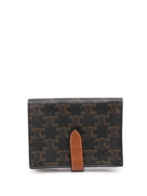 Celine Pre-Owned 2020 Triomphe Coated Canvas Compact Wallet small wallets Brown ZNEYRDNTLOU6VP21