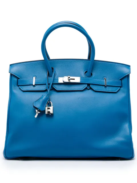 Hermès Pre-Owned 2011 Swift Birkin Retourne 35 handbag Blue S8N92QN3YKY7QEIG