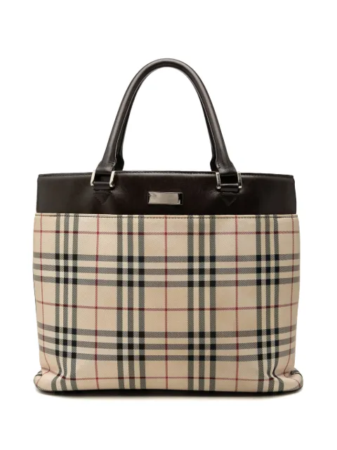 Burberry Pre-Owned 2000-2017 House Check Canvas tote bag Neutrals 15WOFDVFWD6QT6Z6