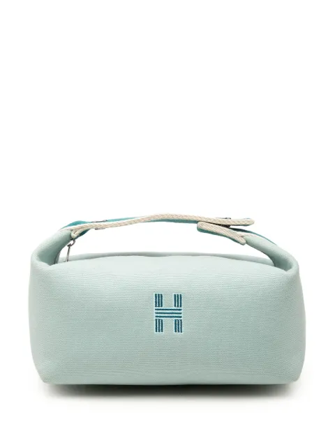 Hermès Pre-Owned 2010-2026 Small Toile Bride A Brac Case vanity bag Blue I5786PBG7GVV6UBI