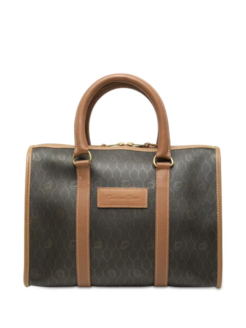 Christian Dior Pre-Owned 20th Century Honeycomb Coated Canvas boston bag Black 2XAPMLKKI5CE6NQQ