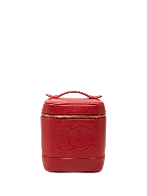 CHANEL Pre-Owned 1994-1996 CC Caviar vanity bag Red WAO4IN7PJ6BNWSB1