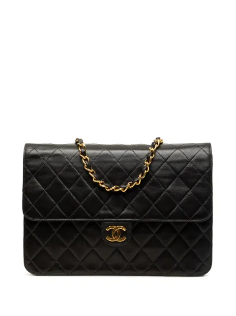 CHANEL Pre-Owned 1997-1999 Medium CC Quilted Lambskin Single Flap shoulder bag Black 2M04VF1L5DC994HQ