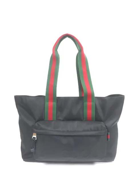 Gucci Pre-Owned 2000-2015 Nylon Web tote bag Black YF53HSUJ42NU7DBO