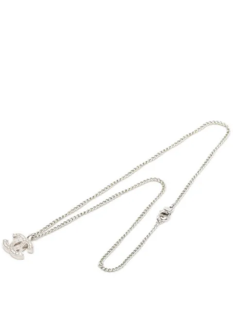 CHANEL Pre-Owned 2005 CC Brass Pendant Necklace costume necklace Silver F3WIUYT9JA0C4IAK