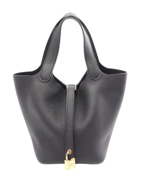 Hermès Pre-Owned 2025 Clemence Picotin 18 handbag Black UVXH41XMMPB71NT3
