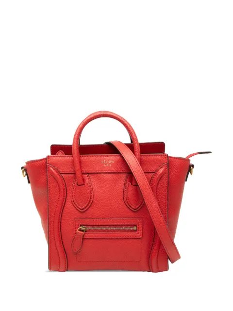 Celine Pre-Owned 2013 Nano Leather Luggage Tote satchel Red A0C7N123F4UQMTGO