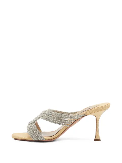 Aquazzura Gatsby crystal-embellished sandals Silver 1412328