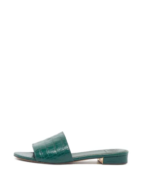 Tory Burch Martine croc-embossed sandals Green 1411158