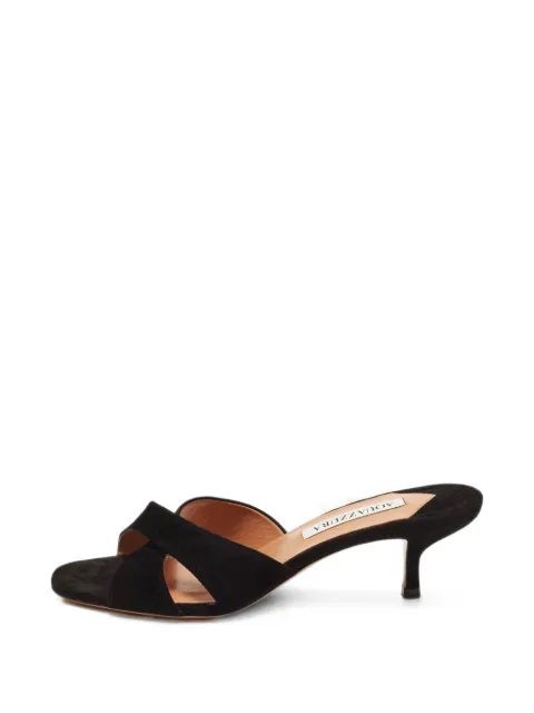 Aquazzura Crisscross suede sandals Black 1375001