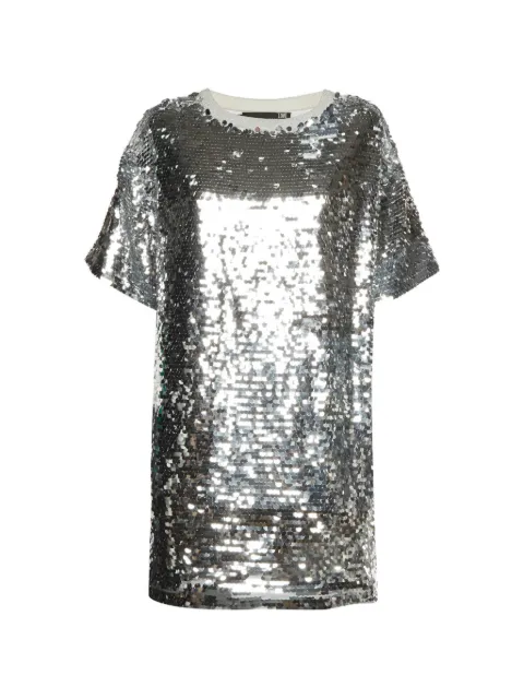Love Moschino mesh sequin-embellished mini dress Silver 1373856