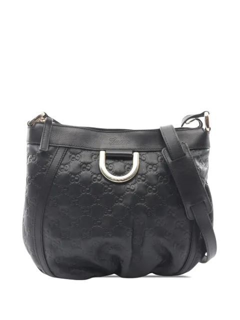 Gucci Pre-Owned 2000-2015 Guccissima Abbey D Ring crossbody bag Black 4MYQ7RH7O47OEO9M