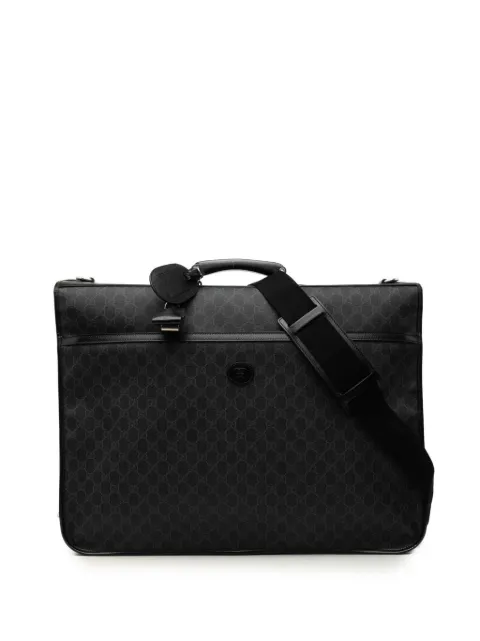 Gucci Pre-Owned 2016-2026 GG Supreme Retro Interlocking G Garment Bag travel bag Black JT8PX9K38V7N736P