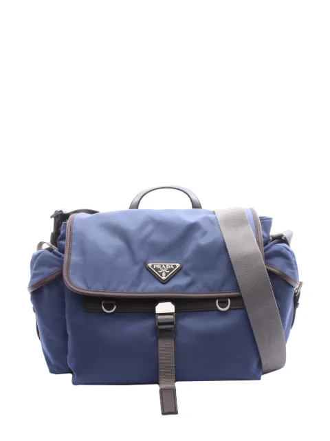 Prada Pre-Owned 2013-2026 Re Nylon Aviation Bag satchel Blue QZRTDVUYU0QUX01X