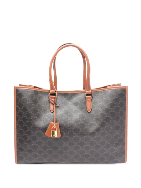 Celine Pre-Owned 2000-2026 Triomphe Coated Canvas Horizontal Cabas Tote satchel Brown X40U23Q5T5OQ0U4A