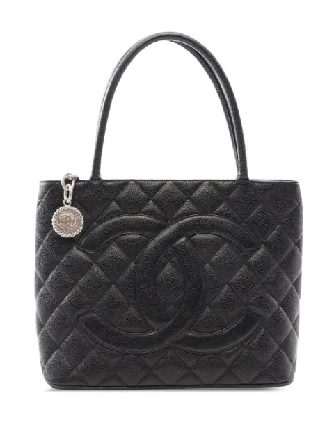 CHANEL Pre-Owned 2005-2006 Caviar Medallion tote bag Black V0B6D3ARPS8W1LTW