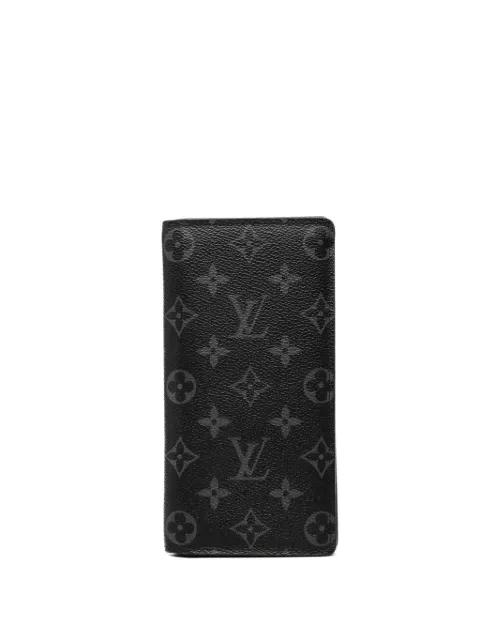 Louis Vuitton Pre-Owned 2021-2026 Monogram Eclipse Brazza Wallet long wallets Black 1AA8LKEOPJODB39O