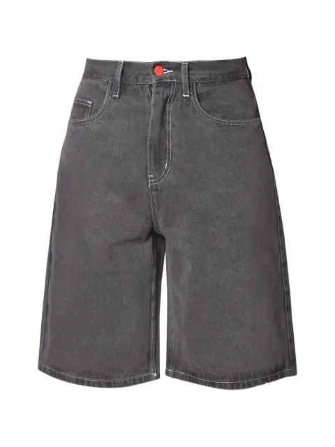 beWider contrast-stitch shorts Grey SUPERLOOSESHORTS